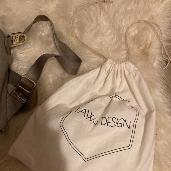 Mini gray Fawn diaper bag